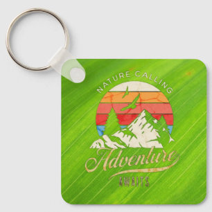 Nature Calling   Mountain Adventure Awaits  Key Ring