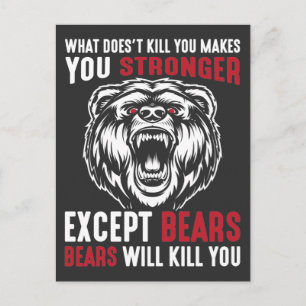 Nature Camping Outdoor vacation Camper Forest Bear Postcard