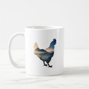 Nature chicken silhouette Farm hen Coffee Mug