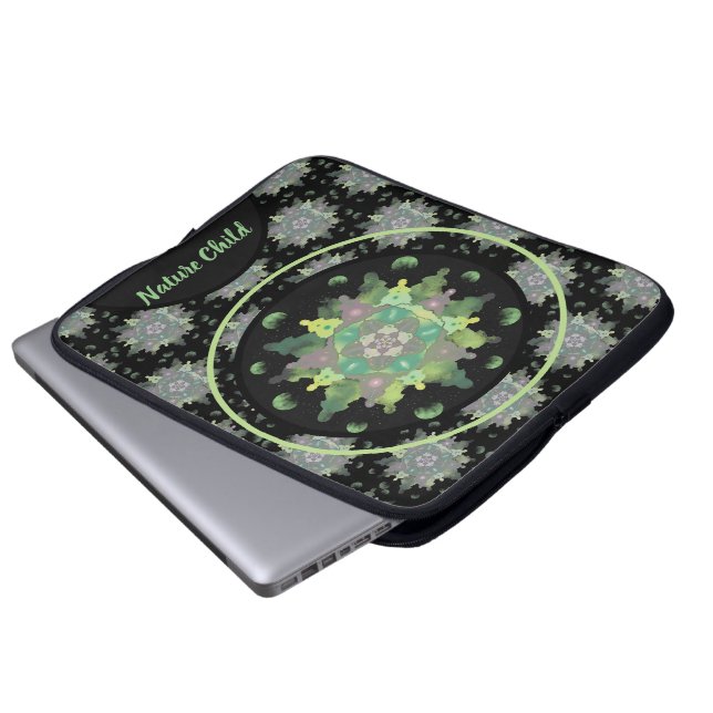 Nature Child Mandala Pattern Laptop Sleeve (Front Bottom)