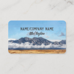 nature clouds on mountain landscape photograph business card