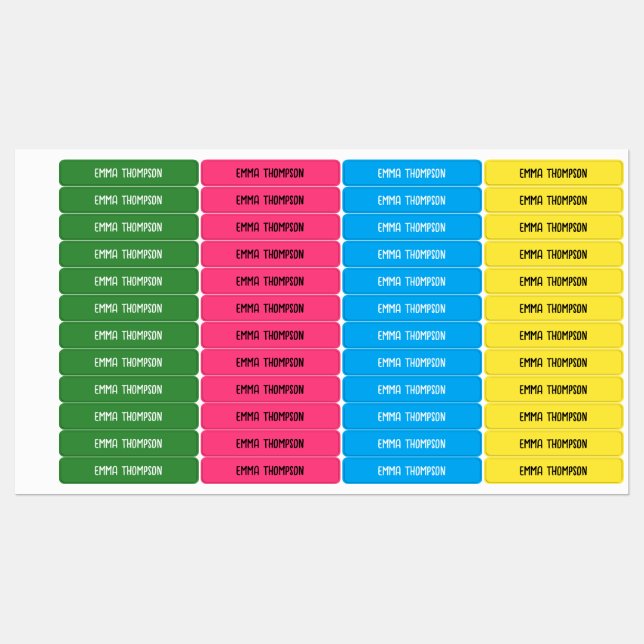 Nature color name labels for kids school (Sheet)