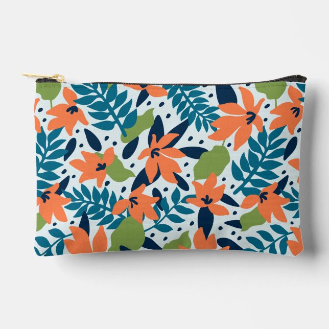 Nature Colorful Flowers Cute    Accessory Pouch (Front)