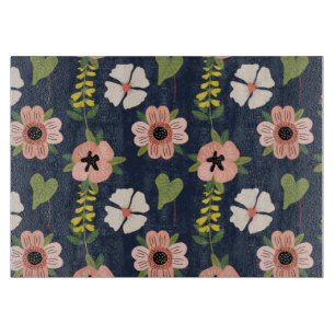 Nature Colourful Flowers Cute Watercolor        Cutting Board