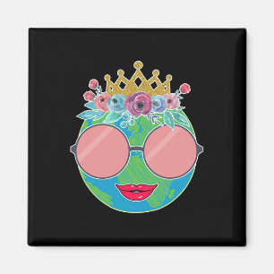 Nature Crown Flower Women Girls Kids Earth Day  Magnet