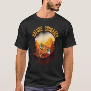 Nature Crusader Sloth Hiker Hike Camping Mountain T-Shirt
