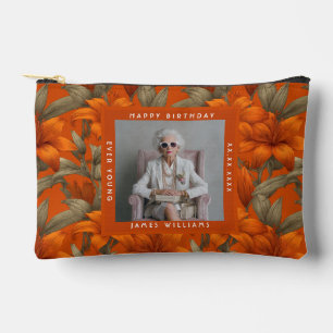 Nature Custom Lilies Flower Women Birthday Accessory Pouch