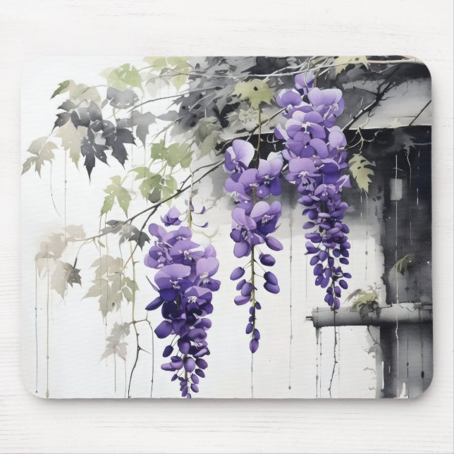 Nature Delicate Purple Flowers Mouse Pad (Front)