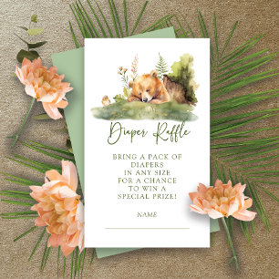 Nature Delight Bear Diaper Raffle Enclosure Card