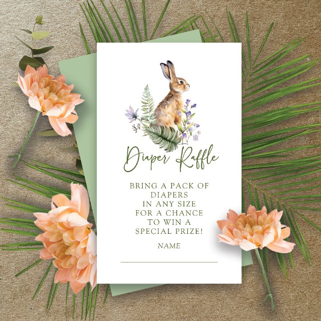 Nature Delight Bunny Diaper Raffle Enclosure Card (Creator Uploaded)