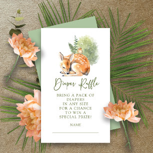 Nature Delight Deer Diaper Raffle Enclosure Card
