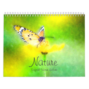 Nature Digital Watercolors Calendar