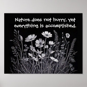 Nature does not hurry, all is accomplished poster
