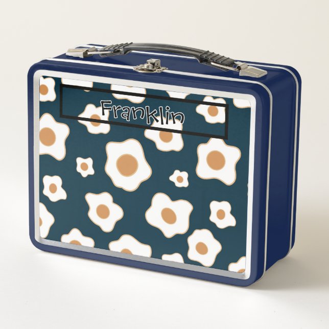 Nature Drawing I Custom Name Metal Lunch Box (Front)