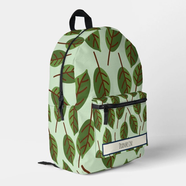 Nature Drawing I Custom Name  Printed Backpack (Back Corner Left)