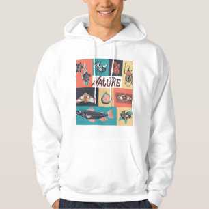 Nature Elements, Retro Style Icons. Hoodie