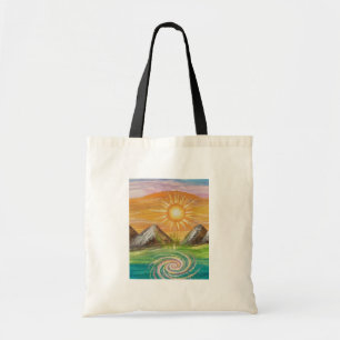 Nature energy vortex tote bag