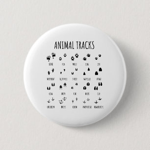 Nature Explorer Animal Tracks Tee For Camping Hiki 6 Cm Round Badge