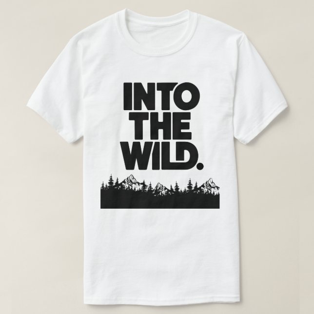 Nature Explorer Minimal Mountain Graphic Design T-Shirt (Design Front)