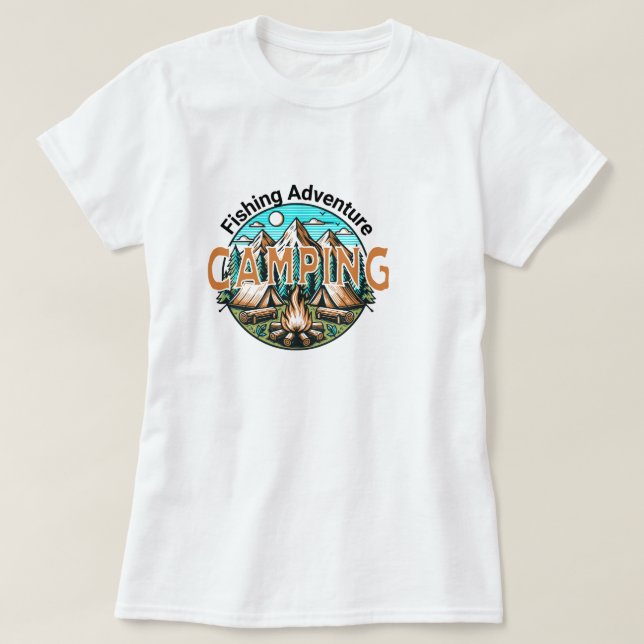  NATURE Fishing/Camping Adventure Ladies T-Shirt (Design Front)