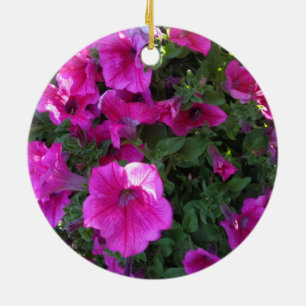 Nature, Flora, Pink Flower Ceramic Tree Decoration
