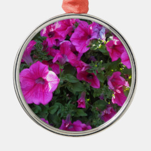 Nature, Flora, Pink Flower Metal Ornament