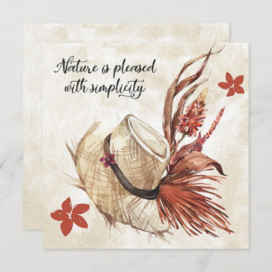 Nature Floral Hat Card