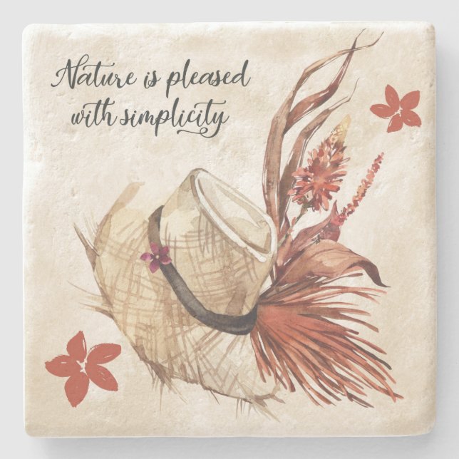 Nature Floral Hat Coaster (Front)