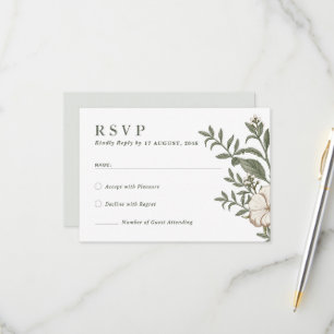 Nature Flower Floral Wedding Invitation RSVP Cards