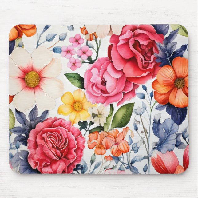 Nature Flowers Colours Mouse Pad (Front)