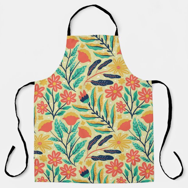 Nature Foliage: Floral Seamless Pattern. Apron (Front)