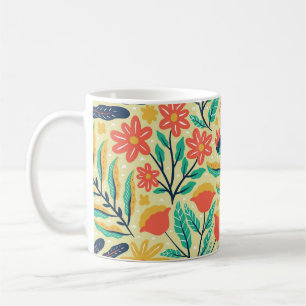 Nature Foliage: Floral Seamless Pattern. Coffee Mug