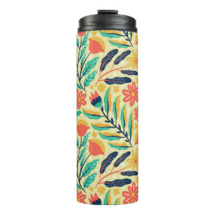 Nature Foliage: Floral Seamless Pattern. Thermal Tumbler