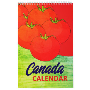Nature Foods Art Canada 2026 Wall Calendar