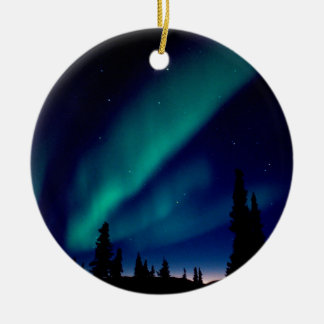 Nature Forces Aurora Borealis Alaska Ceramic Tree Decoration