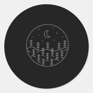 Nature Forest Camping Hiking Camper Hiker Outdoor Classic Round Sticker