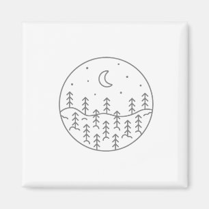 Nature Forest Camping Hiking Camper Hiker Outdoor Magnet