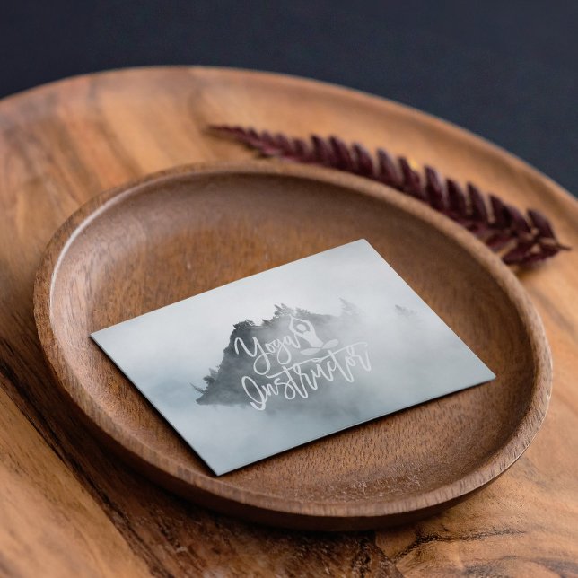 Nature Forest of Meditation Yoga instructor Script Business Card (Creator Uploaded)