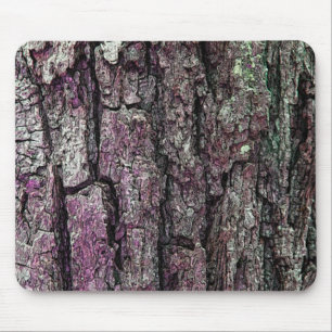 Nature Forest Old Pine Bark Purple Mouse Pad