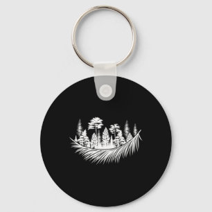 Nature Forest Plants Trees Camping Hiking Mountain Key Ring
