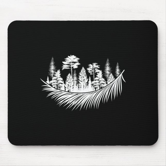 Nature Forest Plants Trees Camping Hiking Mountain Mouse Pad (Front)