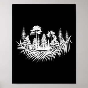 Nature Forest Plants Trees Camping Hiking Mountain Poster