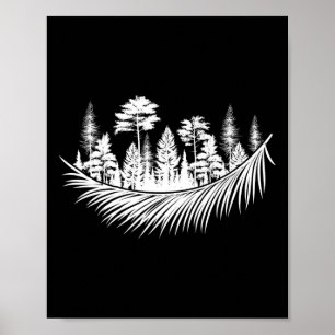 Nature Forest Plants Trees Camping Hiking Mountain Poster