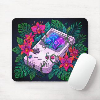 Nature Forest Retro Gaming Console Mouse Pad