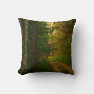 Nature Forest Rural Hut Village Belarus Cushion