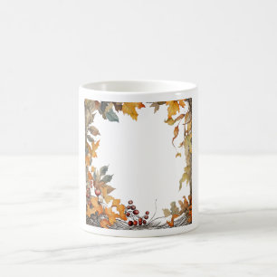 Nature Frame Design Botanical Border Illustration Coffee Mug
