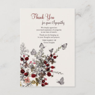 Nature Funeral Thank You Cards