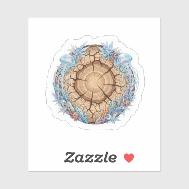 Nature Fusion Tree Rings & Ocean Life design  (Sheet)