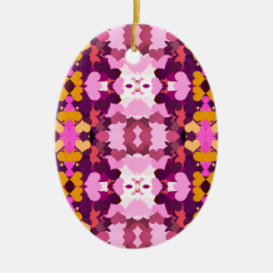 NATURE GARDEN FLOWERS CERAMIC TREE DECORATION