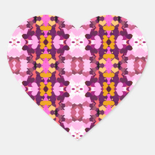 NATURE GARDEN FLOWERS HEART STICKER